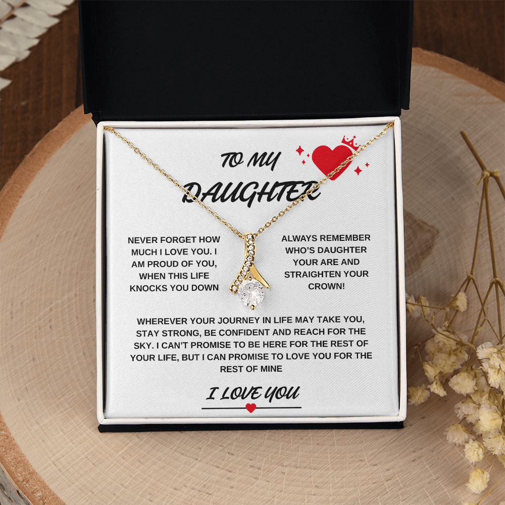 Special Moment Gift for Daughter, Alluring Beauty Diamond Necklace