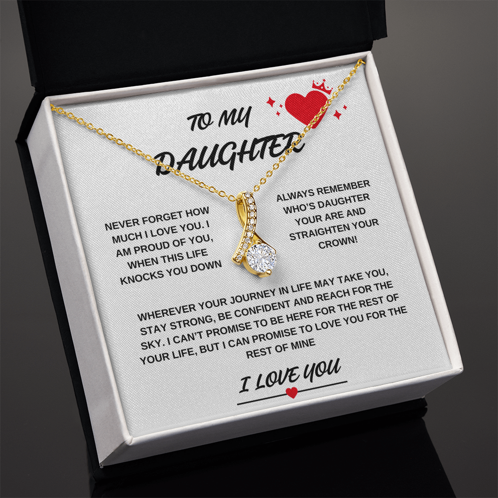 Special Moment Gift for Daughter, Alluring Beauty Diamond Necklace