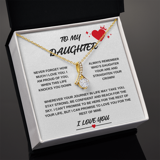 Special Moment Gift for Daughter, Alluring Beauty Diamond Necklace