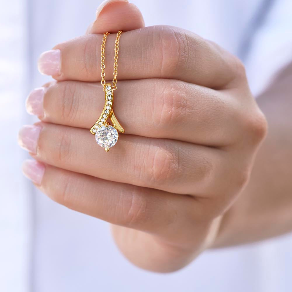 Special Moment Gift for Daughter, Alluring Beauty Diamond Necklace