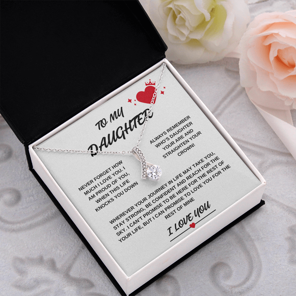 Special Moment Gift for Daughter, Alluring Beauty Diamond Necklace