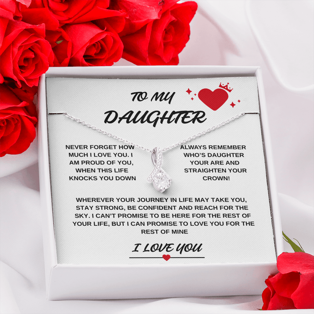 Special Moment Gift for Daughter, Alluring Beauty Diamond Necklace