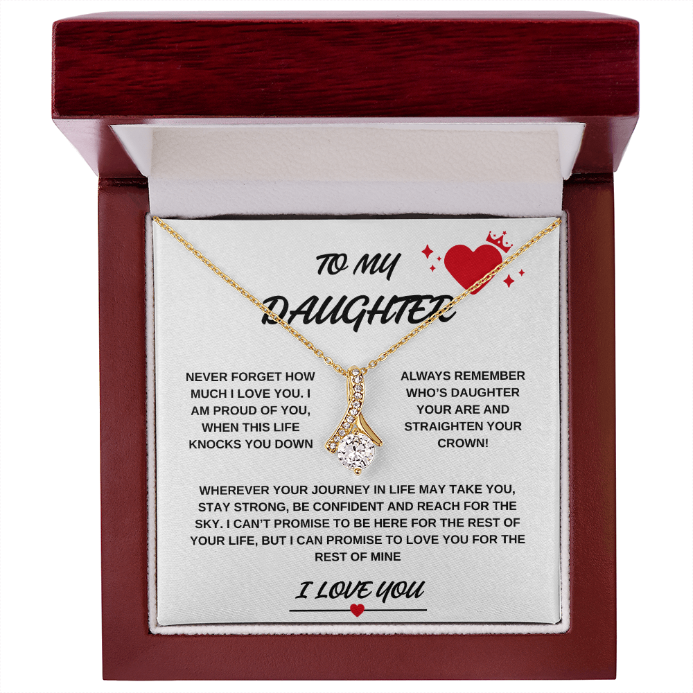 Special Moment Gift for Daughter, Alluring Beauty Diamond Necklace