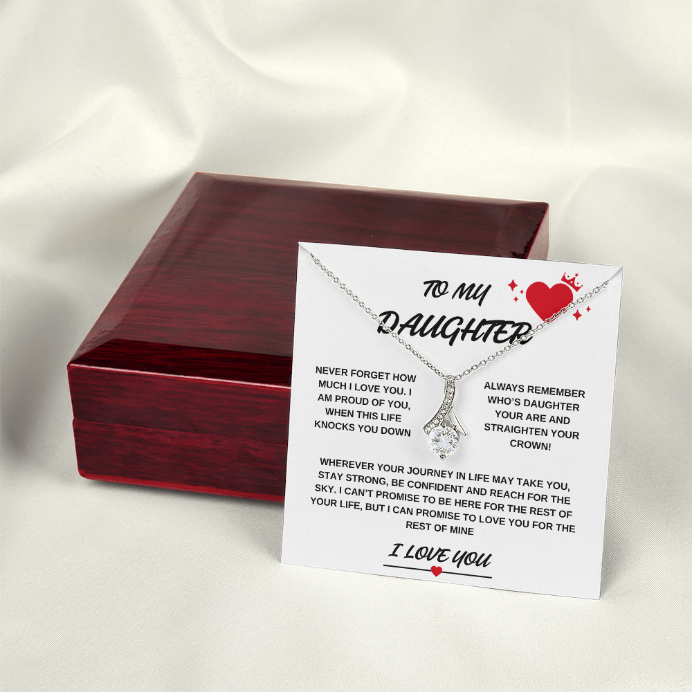 Special Moment Gift for Daughter, Alluring Beauty Diamond Necklace